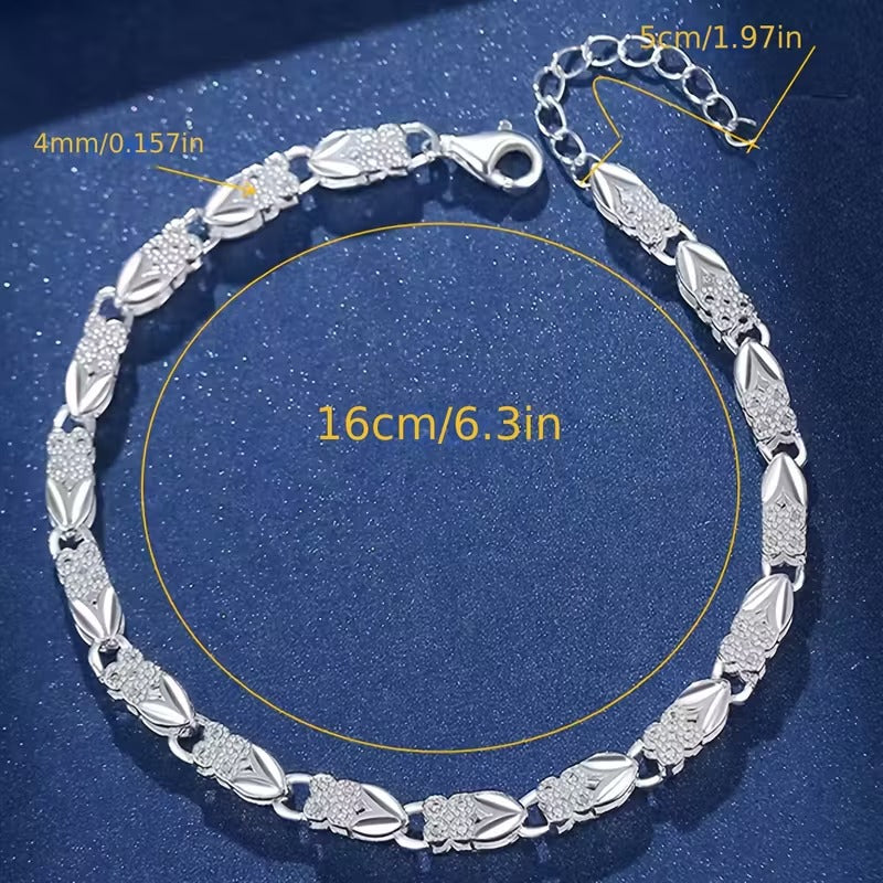 PULSERA TREBOL EN PLATA