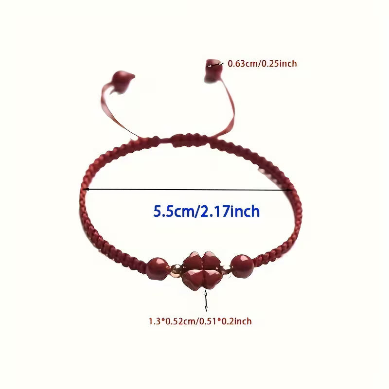 Brazalete de Trebol Rojo