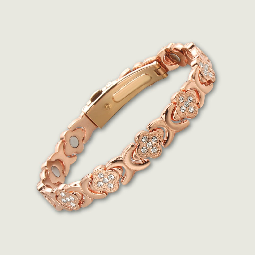 PULSERA DE COBRE DE FLORES