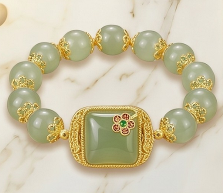 BRAZALETE DE JADE FLOR DE LOTO