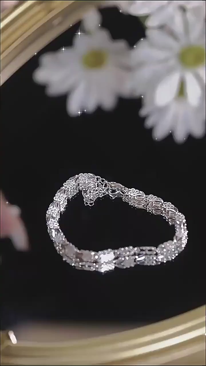 PULSERA TREBOL EN PLATA