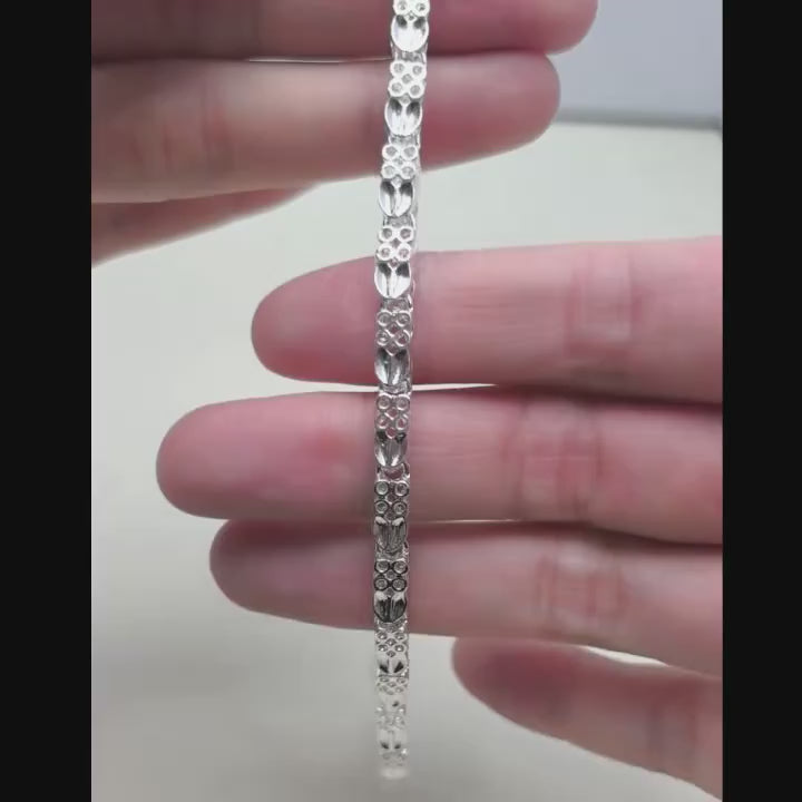 PULSERA TREBOL EN PLATA